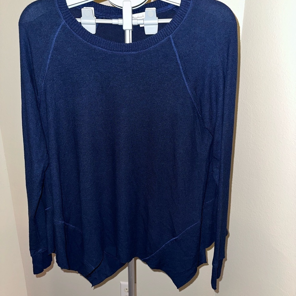 Michael Stars Deep Blue Asymmetrical Top
